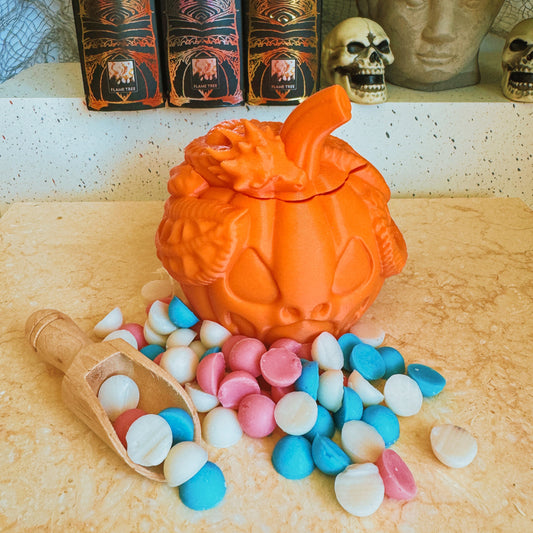 Halloween Scented Scoopable Melts and Container | Scary Scents perfect for the Scary Season - Fiction and Flames 