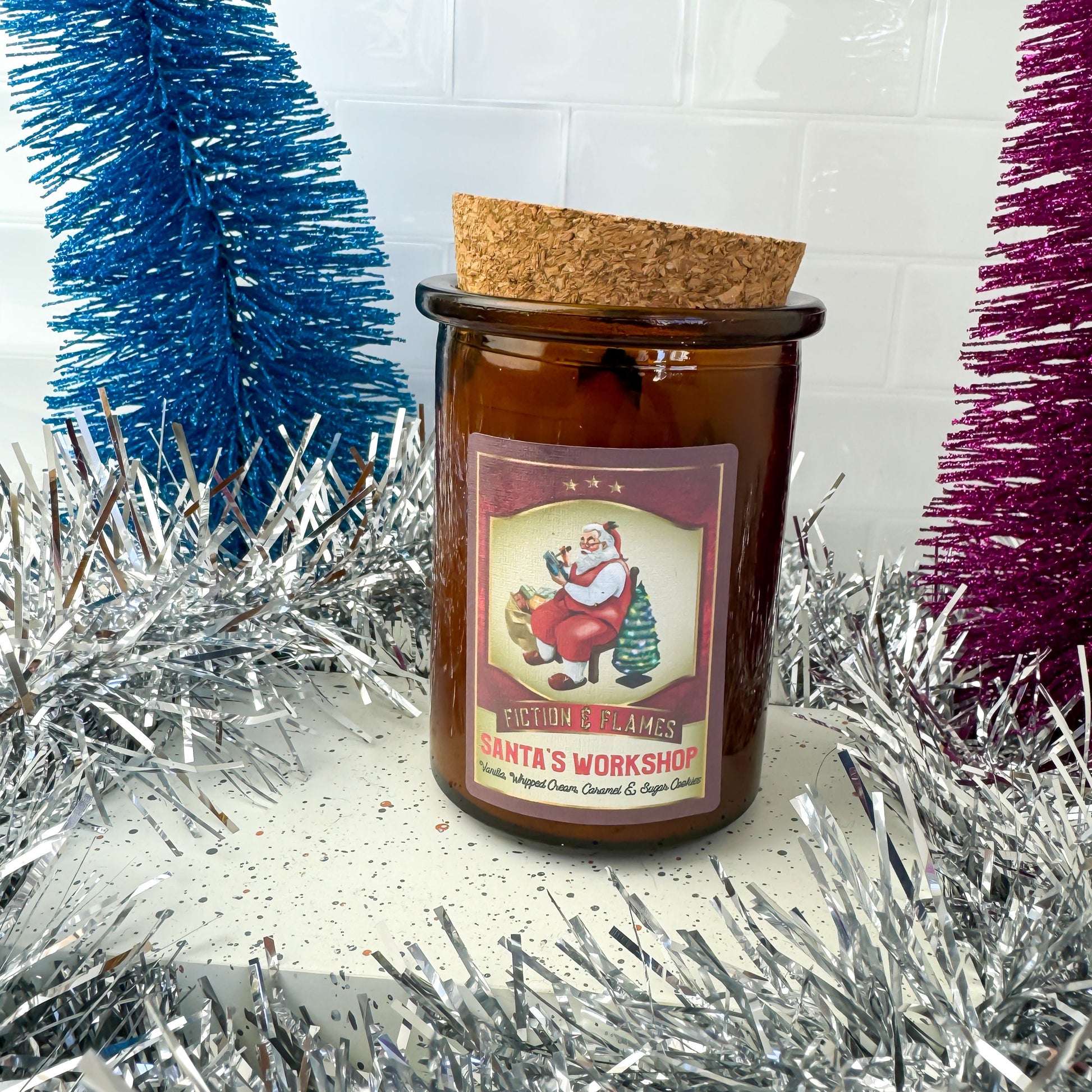 Santa's Workshop Candle - A Delectable Blend of Vanilla, Whipped Cream, Caramel & Sugar Cookies - Fiction and Flames 