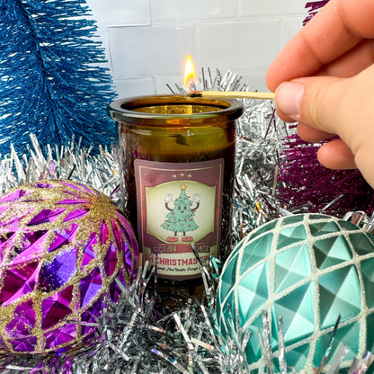 Oh Christmas Tree Christmas Candle - A Festive Blend of Bergamot, Pine Needles, Orange & Moss - Fiction and Flames 