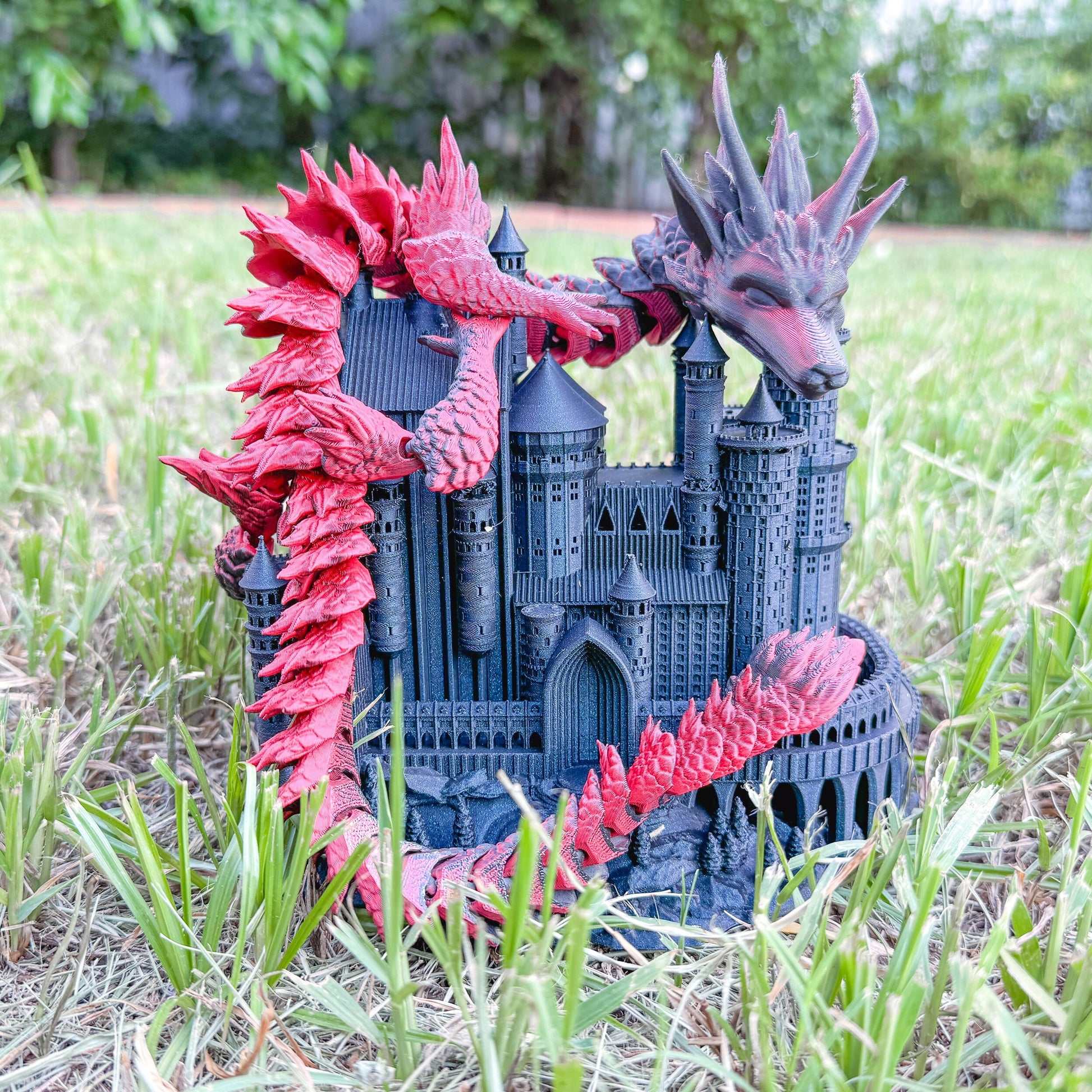 Articulated Furry Dragon | Fantasy Dragon Model | 3d Printed Dragon | Desk Fidget Toy - Fiction and Flames 