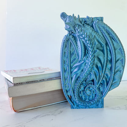 Dragon Book Nook with hidden compartment | 3d printed | dragon book nook - Fiction and Flames 