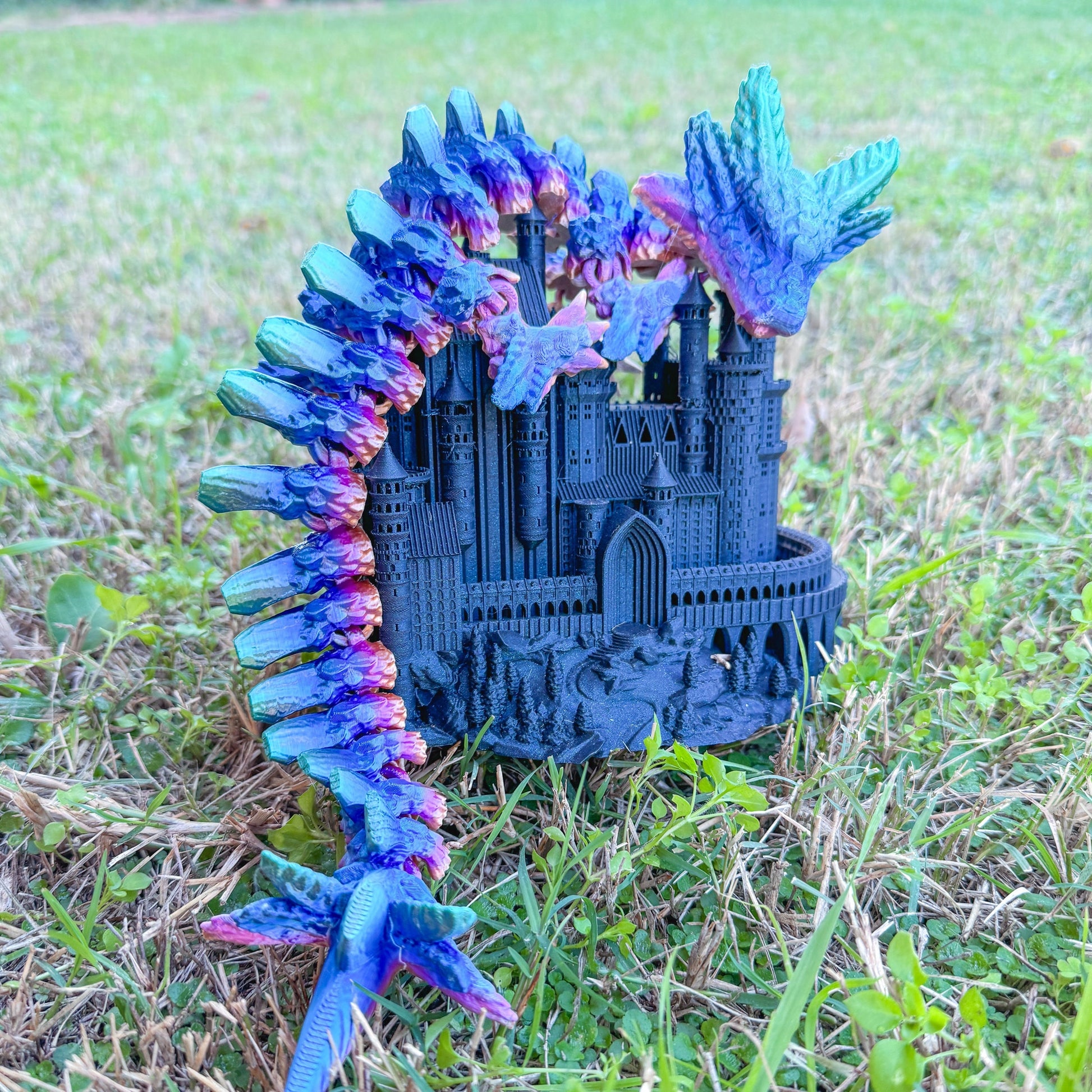 Articulated Axolotl Dragon | Fantasy Dragon Model | 3d Printed Dragon | Desk Fidget Toy - Fiction and Flames 