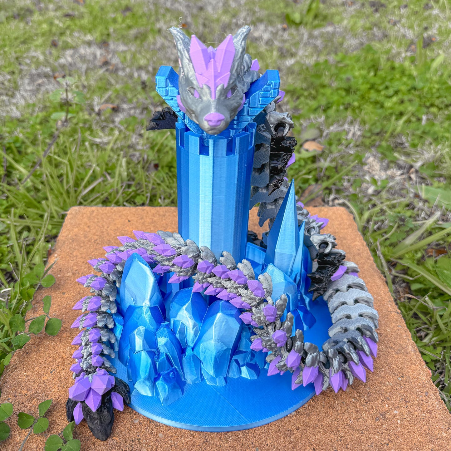 Articulated Wolf Dragon | Fantasy Dragon Model | 3d Printed Dragon | Desk Fidget Toy - Fiction and Flames 