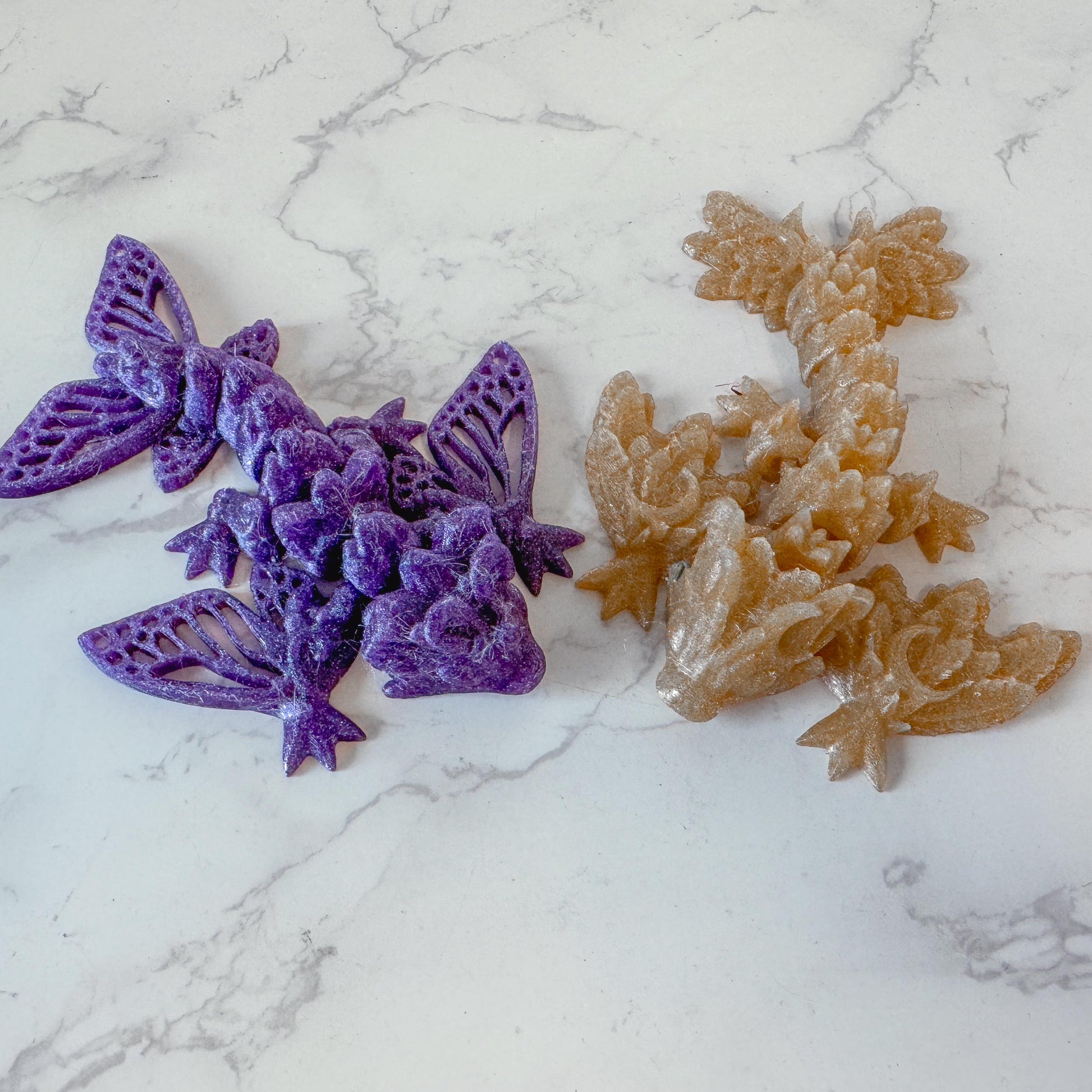 Tiny Dragons - Choose from Rose Dragon, Hollow Dragon, Lunar Dragon, Butterfly Dragon or Winter Dragon | Articulated Dragon | Fidget Toy - Fiction and Flames 