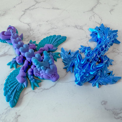 Tiny Dragons - Choose from Rose Dragon, Hollow Dragon, Lunar Dragon, Butterfly Dragon or Winter Dragon | Articulated Dragon | Fidget Toy