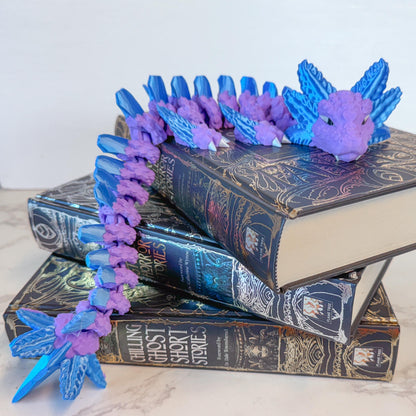 Articulated Axolotl Dragon | Fantasy Dragon Model | 3d Printed Dragon | Desk Fidget Toy - Fiction and Flames 