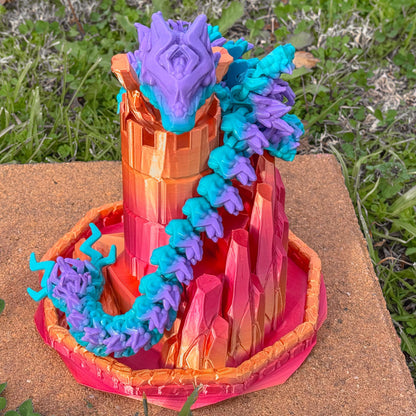 Articulated Storm & StormWing Dragons | Fantasy Dragon Model | 3d Printed Dragon | Desk Fidget Toy - Fiction and Flames 