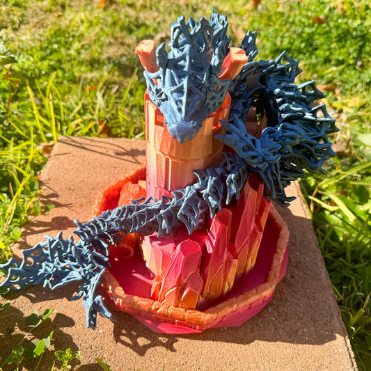 Articulated Wicked & Wicked Wing Dragons | Fantasy Dragon Model | 3d Printed Dragon | Desk Fidget Toy | Halloween Inspired Dragon - Fiction and Flames 