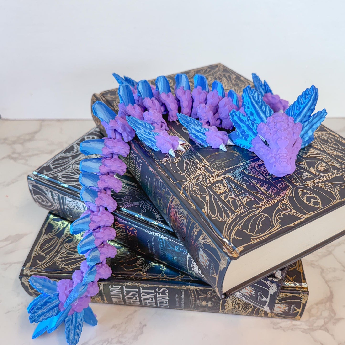 Articulated Axolotl Dragon | Fantasy Dragon Model | 3d Printed Dragon | Desk Fidget Toy - Fiction and Flames 