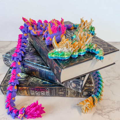 Articulated Unicorn Dragon | Fantasy Dragon Model | 3d Printed Dragon | Desk Fidget Toy - Fiction and Flames 