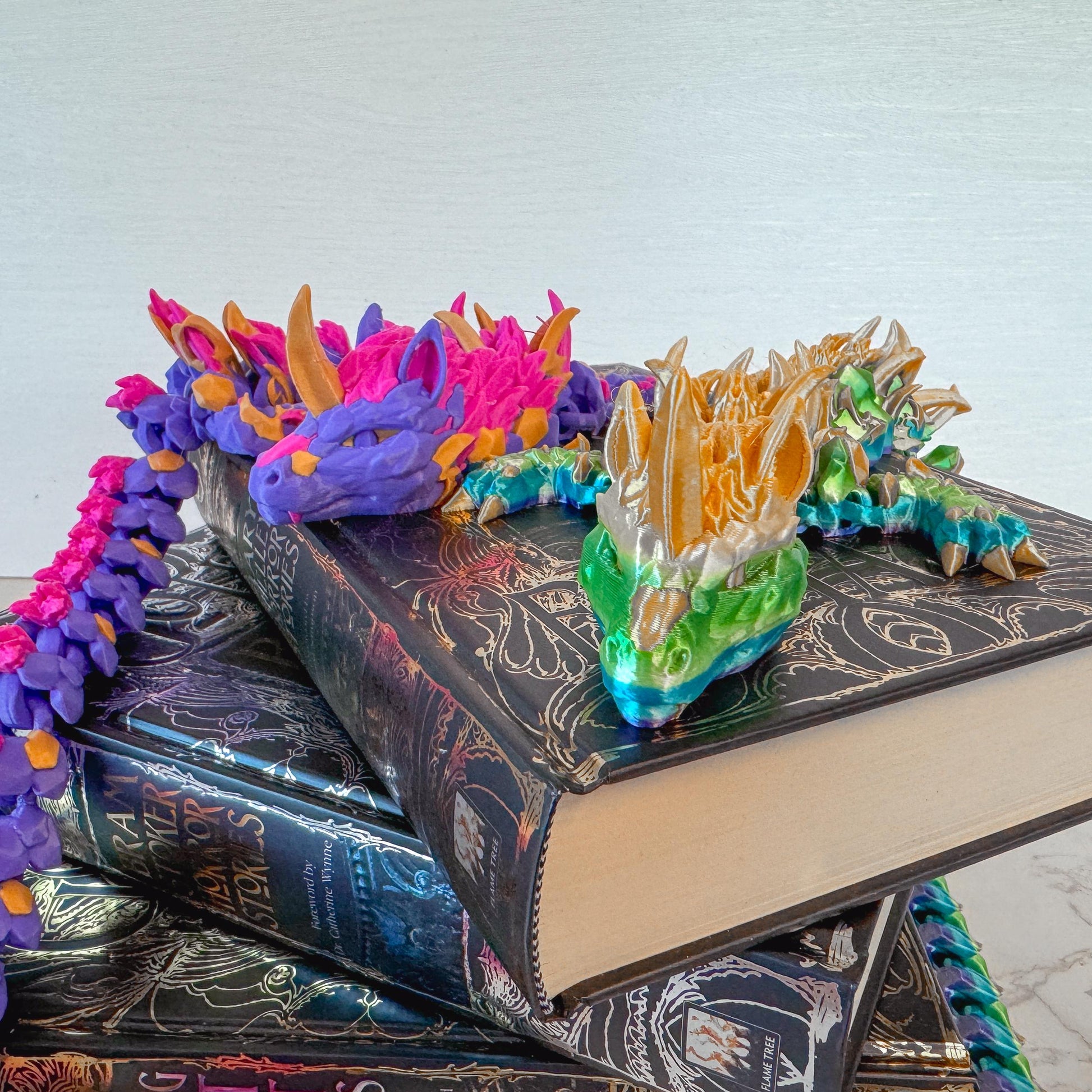 Articulated Unicorn Dragon | Fantasy Dragon Model | 3d Printed Dragon | Desk Fidget Toy - Fiction and Flames 