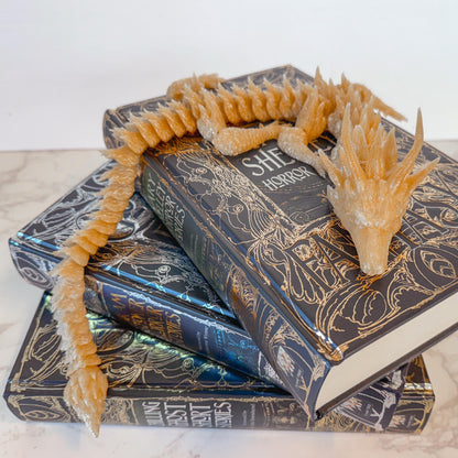 Articulated Furry Dragon | Fantasy Dragon Model | 3d Printed Dragon | Desk Fidget Toy - Fiction and Flames 