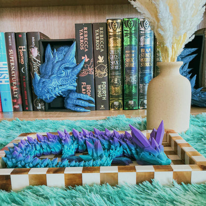 Dragon Egg with Optional Crystal Dragon - 3D Printed Dragon Scale Egg | Fantasy Decor