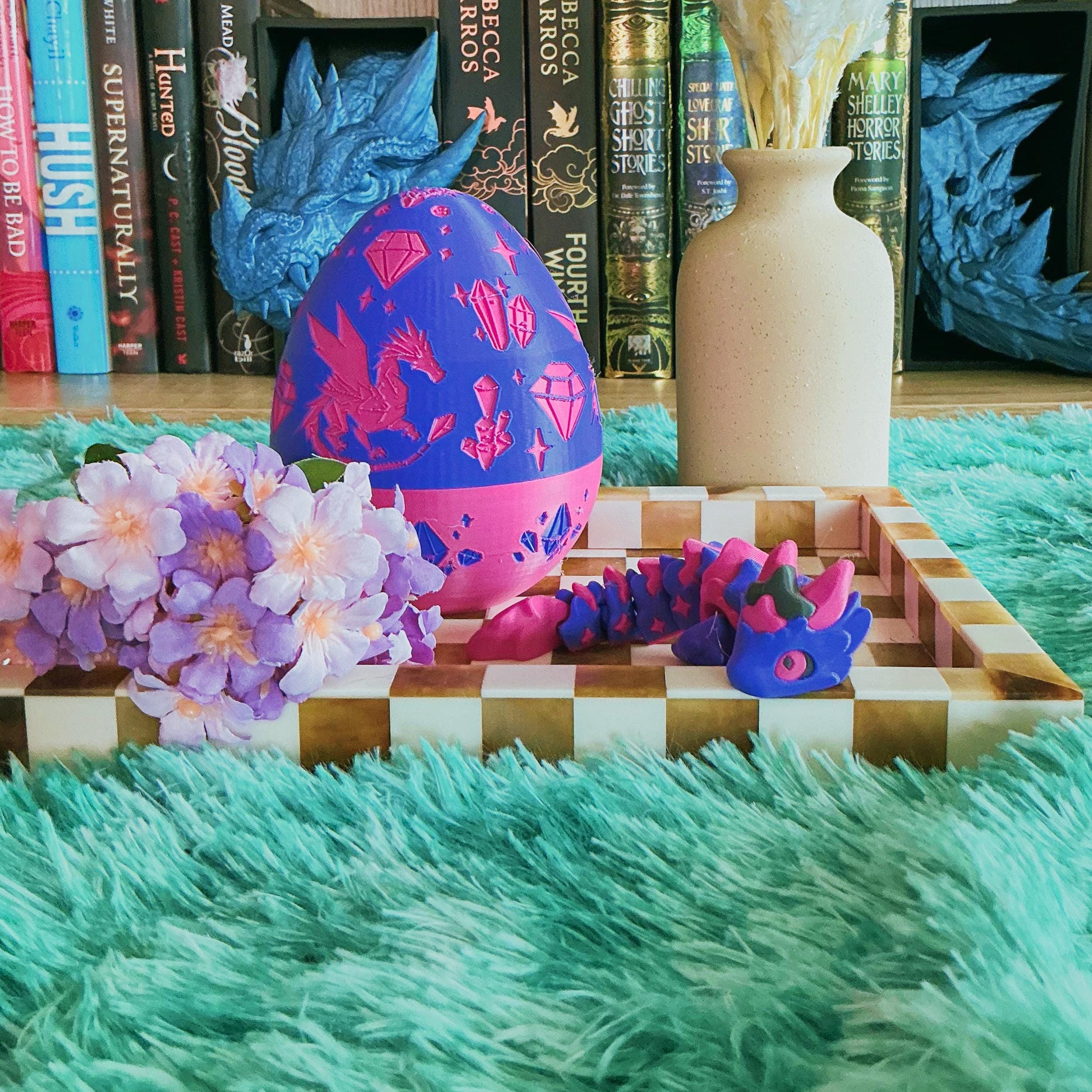 Magenta and purple Gemstone dragon egg