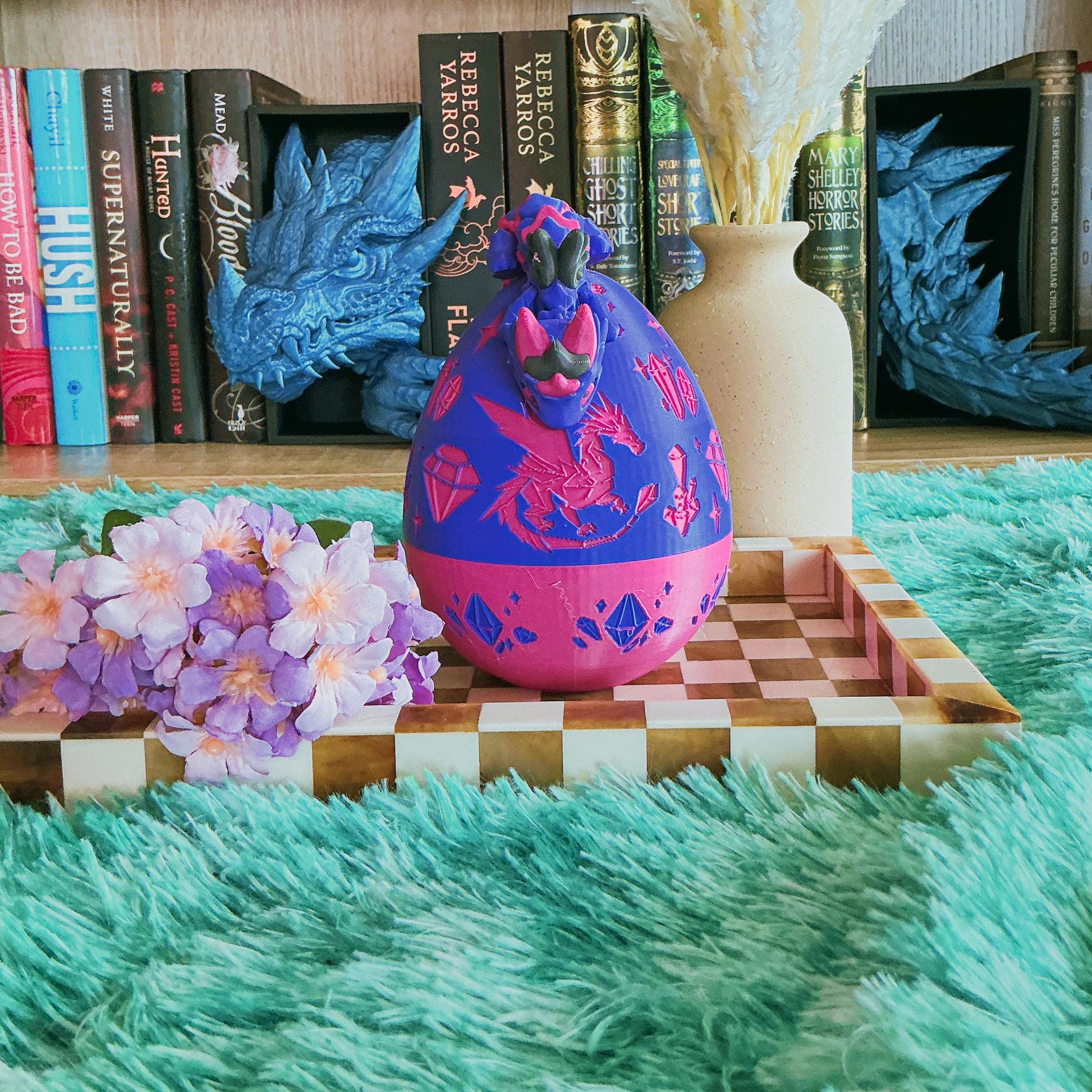 Magenta and purple Gemstone dragon egg