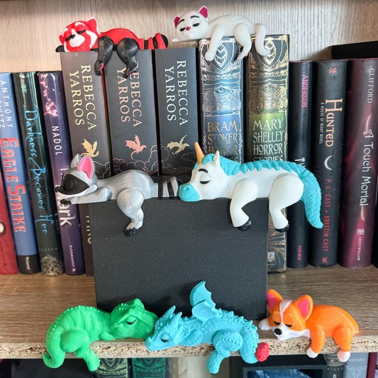Mini Shelf Buddies | Book Shelf Decor | Cute Sleeping Animals