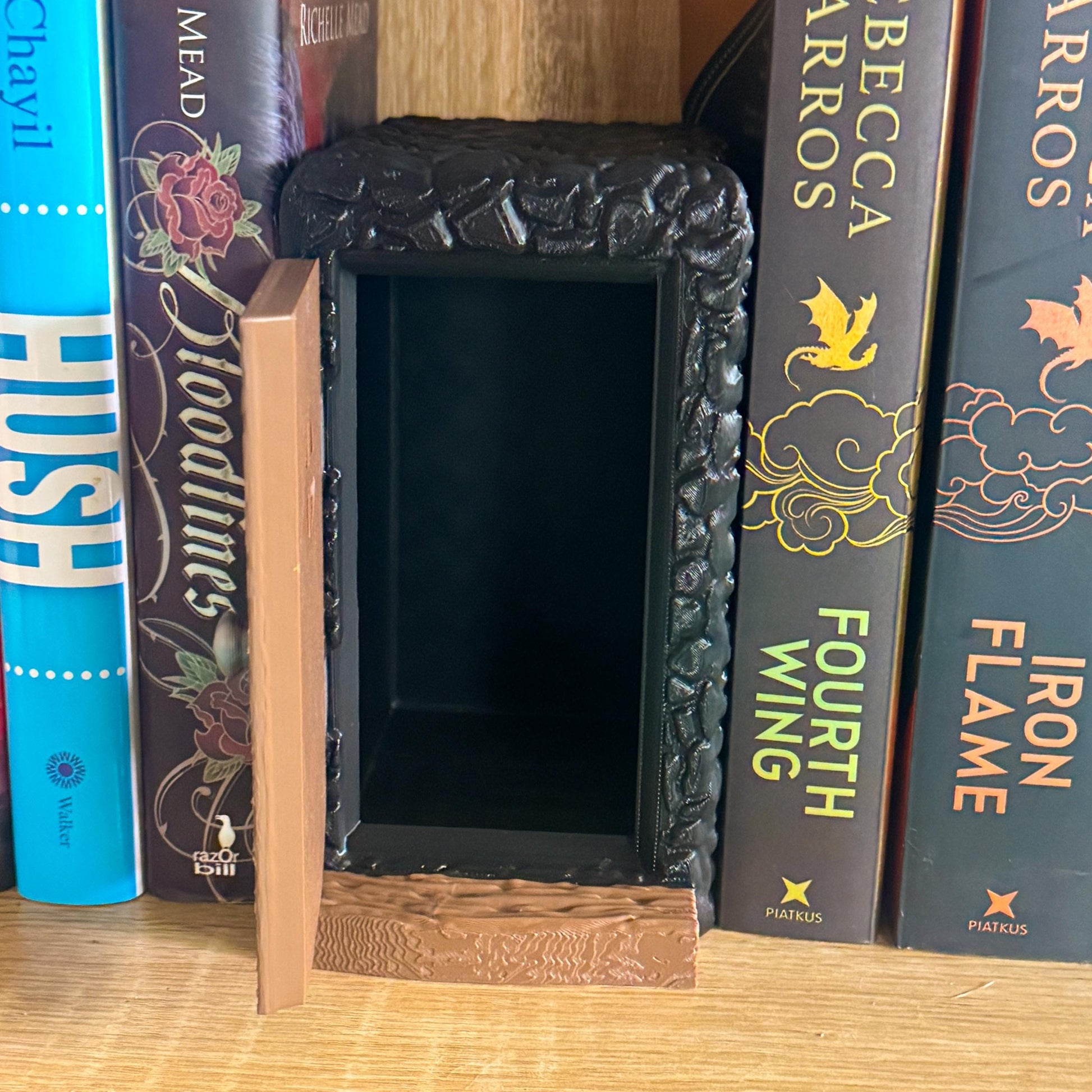 Fairy Door Book Nook with Hidden Storage – Fantasy Bookshelf Insert | 3d printed | fantasy book nook | Bookish decor