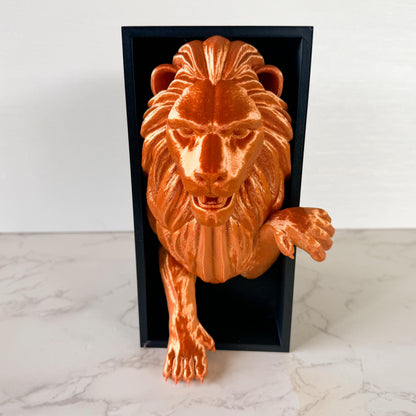 Lion Book Nook | 3d printed | book nook | wizard house inspiration