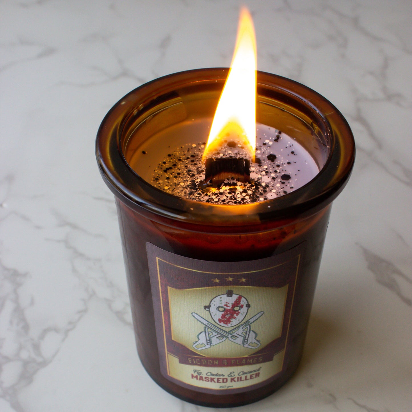 Masked Killer | Fig, Cedar + Coconut | Scented Candle | Book Lover Gift | Reader Gift | Bookish Candle | Horror Candle | Scary Movie