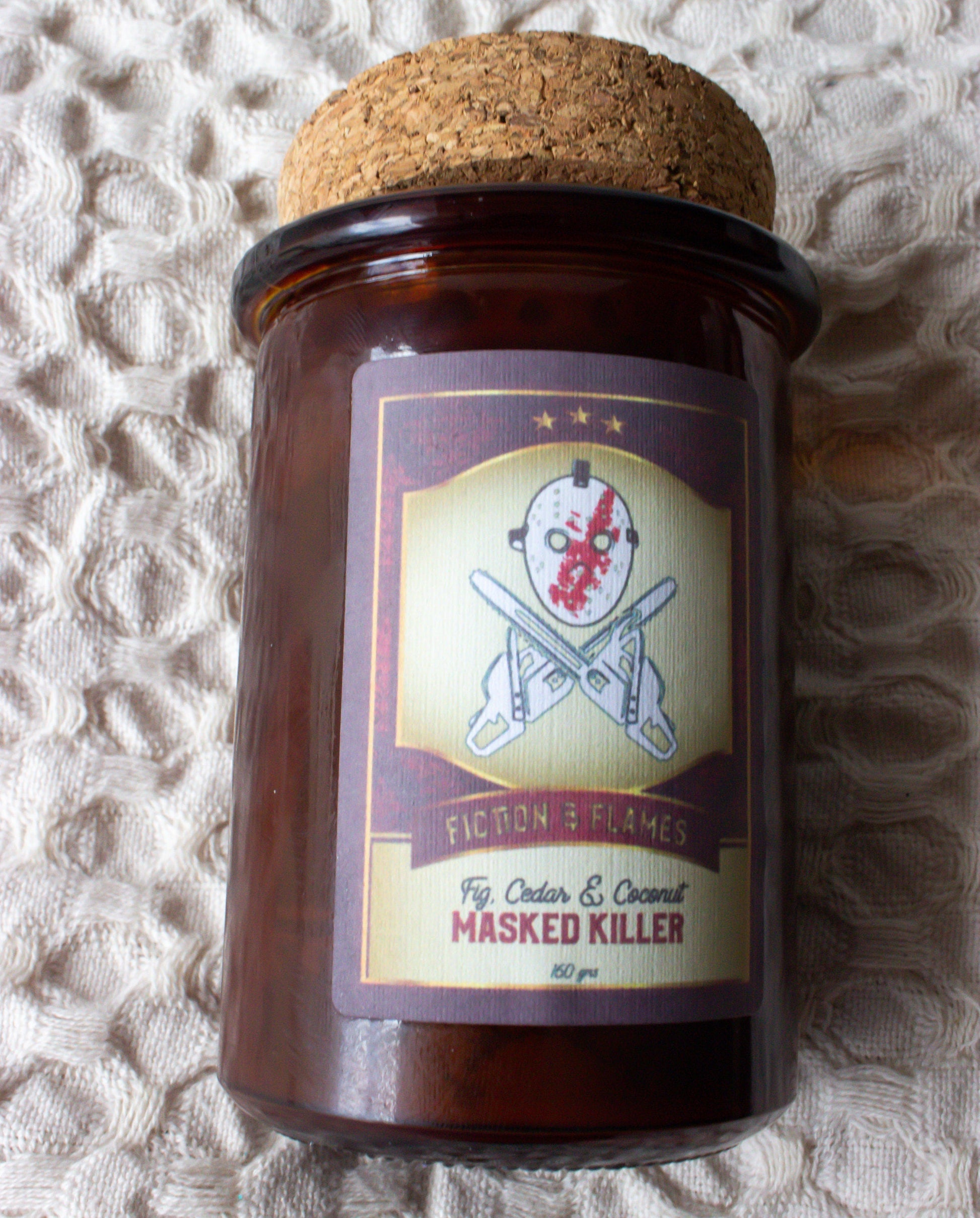 Masked Killer | Fig, Cedar + Coconut | Scented Candle | Book Lover Gift | Reader Gift | Bookish Candle | Horror Candle | Scary Movie