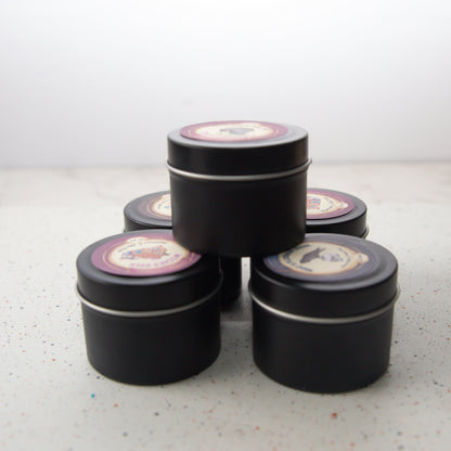 Mini Sample 2oz Tin Candles | Hand poured soy candles | Variety of fragrances | Single, 5 pack or 10 pack of candles
