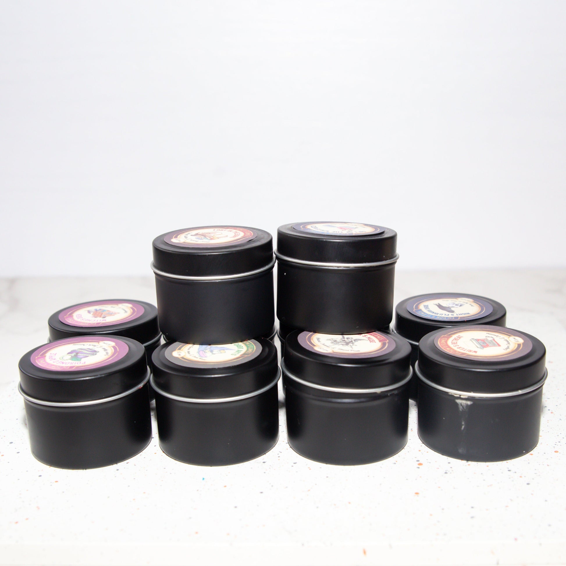 Mini Sample 2oz Tin Candles | Hand poured soy candles | Variety of fragrances | Single, 5 pack or 10 pack of candles