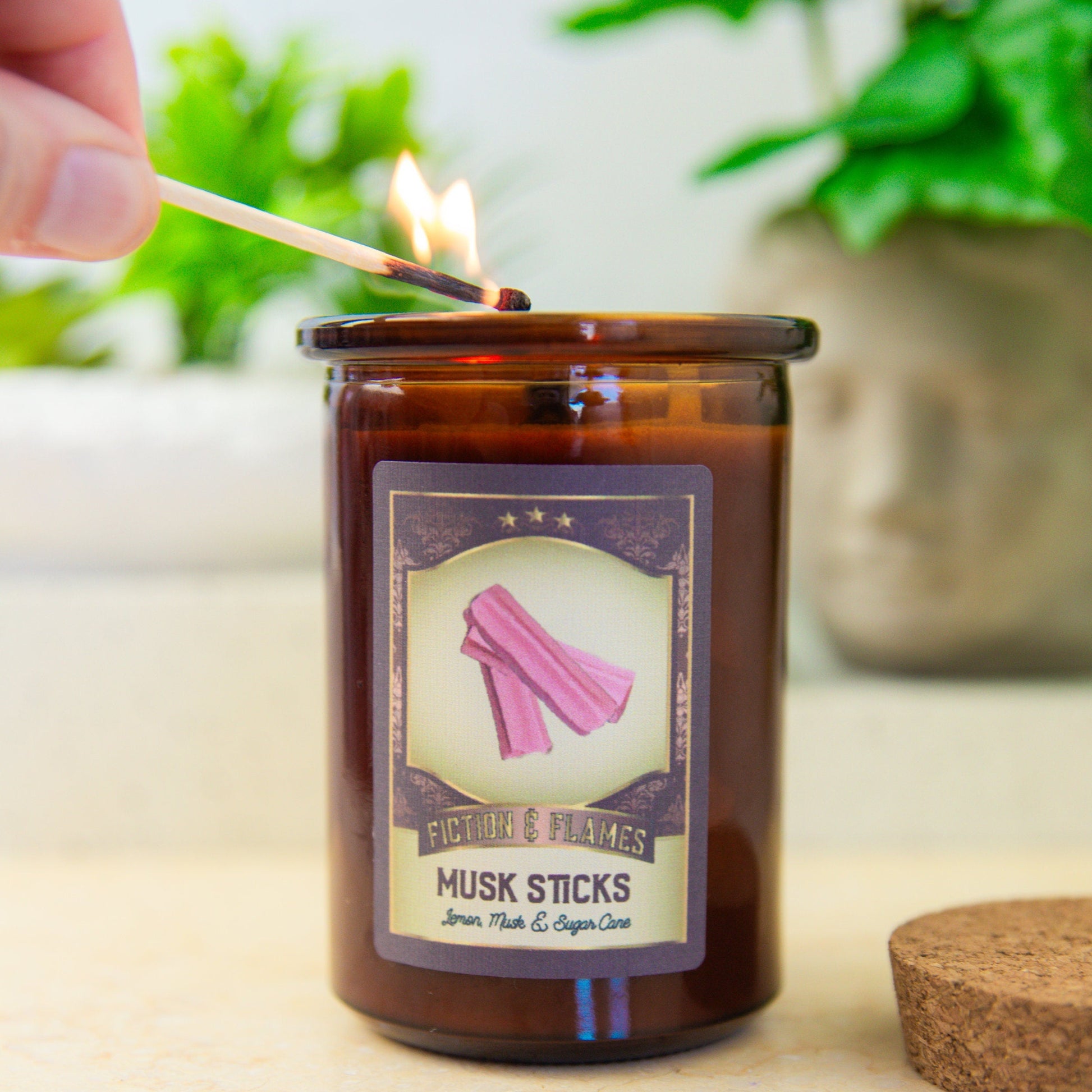 Musk Sticks Scented Candle | Candy Fragrance Candle | Sweet Treat | Birthday Gift | Aromatherapy Candle | Book Lover's Gift