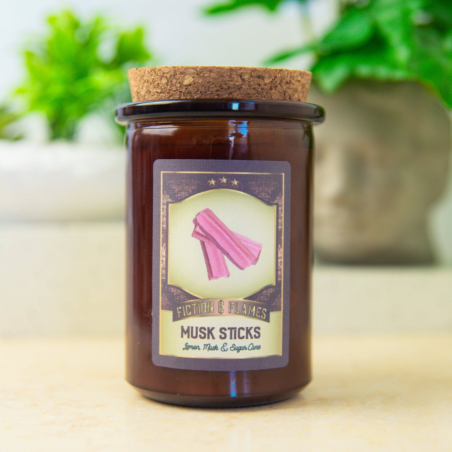 Musk Sticks Scented Candle | Candy Fragrance Candle | Sweet Treat | Birthday Gift | Aromatherapy Candle | Book Lover's Gift