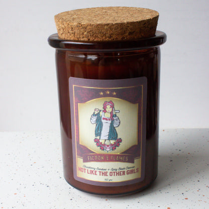 Not Like the other Girls | Strawberry Sundae & Spicy Black Cherry | Scented Candle | Book Lover Gift | Reader Gift | Bookish Candle