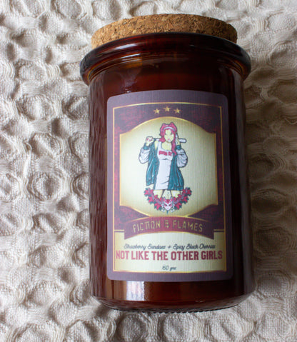 Not Like the other Girls | Strawberry Sundae & Spicy Black Cherry | Scented Candle | Book Lover Gift | Reader Gift | Bookish Candle