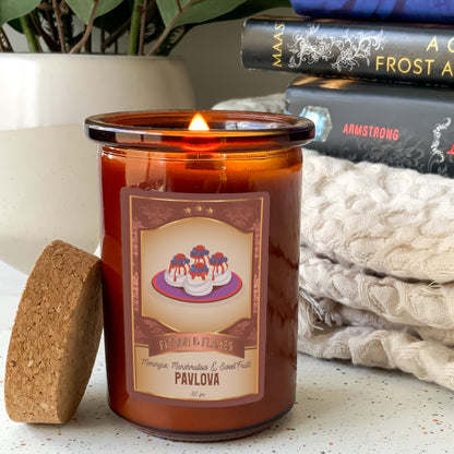 Pavlova Scented Candle | Candy Fragrance Candle | Sweet Treat | Birthday Gift | Aromatherapy Candle | Book Lover's Gift