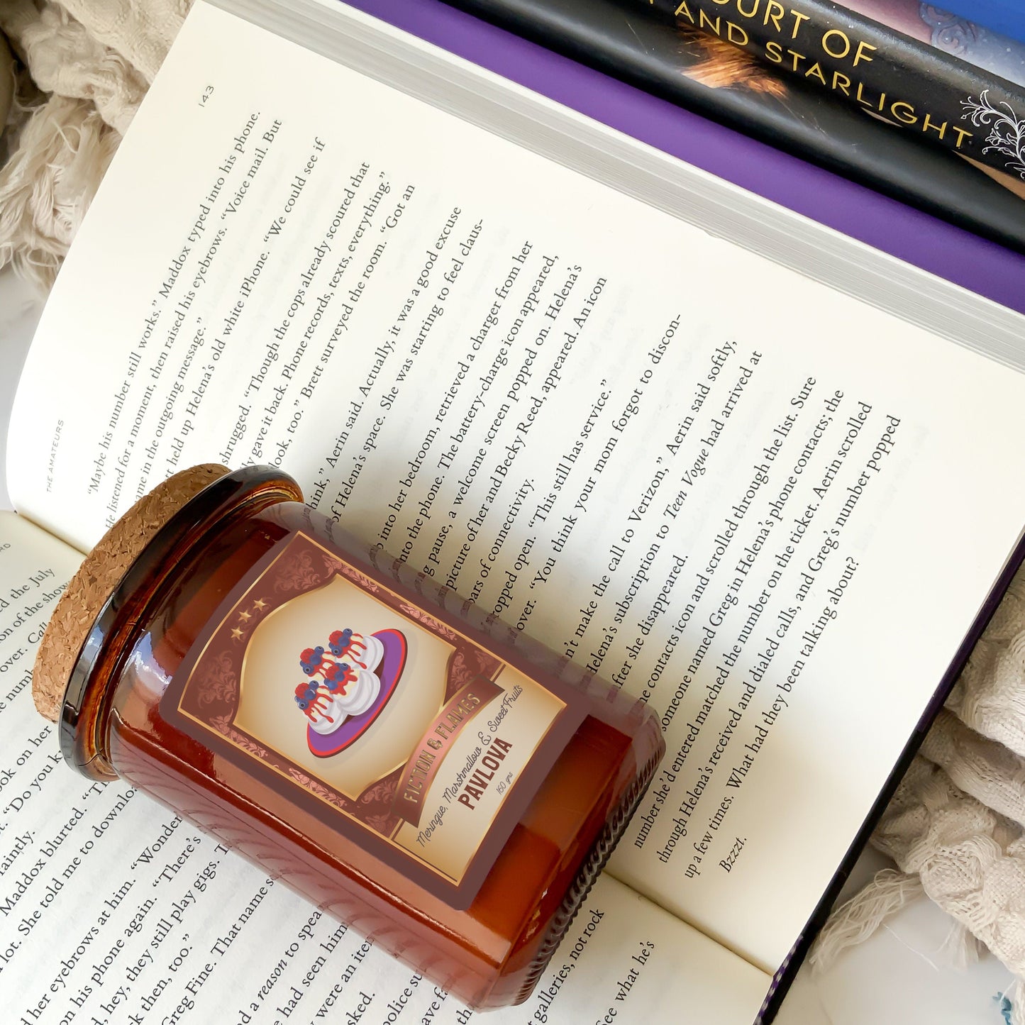 Pavlova Scented Candle | Candy Fragrance Candle | Sweet Treat | Birthday Gift | Aromatherapy Candle | Book Lover's Gift