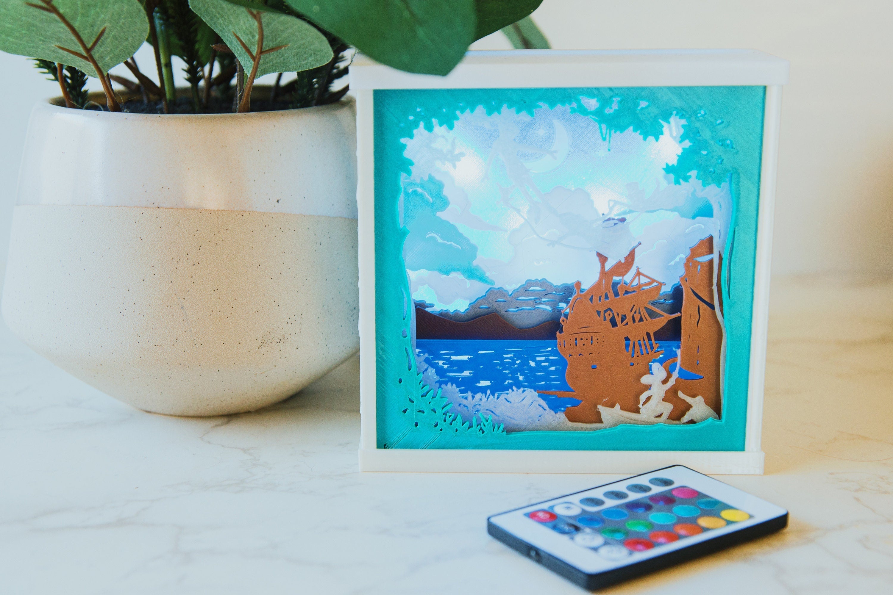Enchanting Peter Pan Shadow Box Light – Fiction and Flames