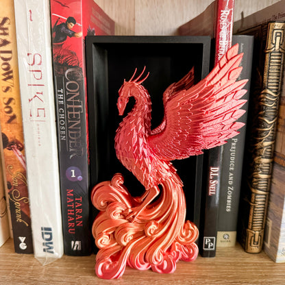 Phoenix Rising Book Nook | 3d printed | book nook | wizard house inspired