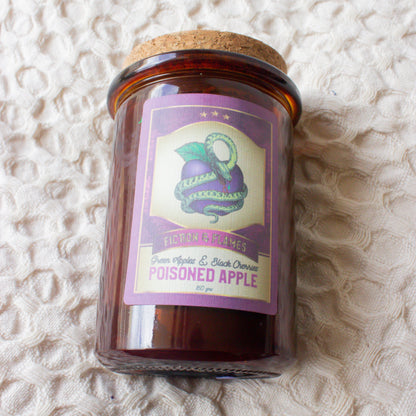 Poisoned Apple | Green Apple + Black Cherry | Bookish Candle | Scented | Snow White Inspired | Book Lover Candle | Fairy Tale Inspired