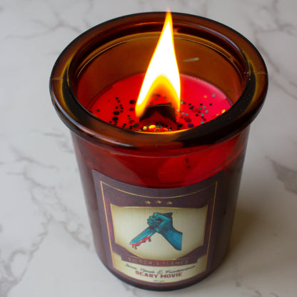 Scary Movie | Limes, Neroli + Frankincense | Scented Candle | Book Lover Gift | Reader Gift | Bookish Candle | Horror movie inspired candle