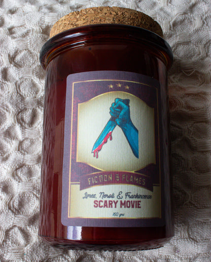 Scary Movie | Limes, Neroli + Frankincense | Scented Candle | Book Lover Gift | Reader Gift | Bookish Candle | Horror movie inspired candle