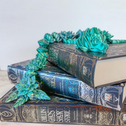 Serenity Dragon - Floral Enchanted 3D Printed Dragon, Unique Fidget Toy