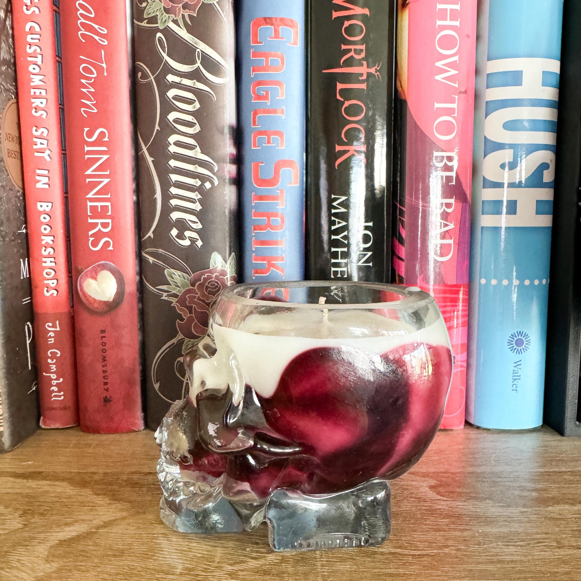 Spooky Halloween Skull Candle Jars | Halloween Fragrances | Wooden Wick | Ceramic Orange Pumpkin Jars