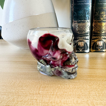 Spooky Halloween Skull Candle Jars | Halloween Fragrances | Wooden Wick | Ceramic Orange Pumpkin Jars