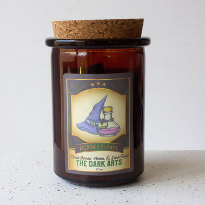 The Dark Arts | Mixed Berries, Amber & Dark Forest | Soy Candle | Wood Wick | Readers Gift | Writers Gift | Wizarding School Inspired