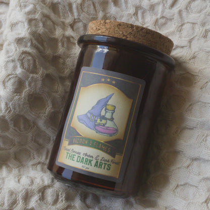 The Dark Arts | Mixed Berries, Amber & Dark Forest | Soy Candle | Wood Wick | Readers Gift | Writers Gift | Wizarding School Inspired