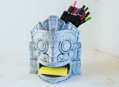 Tiki Head Pen Holder - Organise Your Workspace with Exotic Style - 3d Printed - Multiple colours available