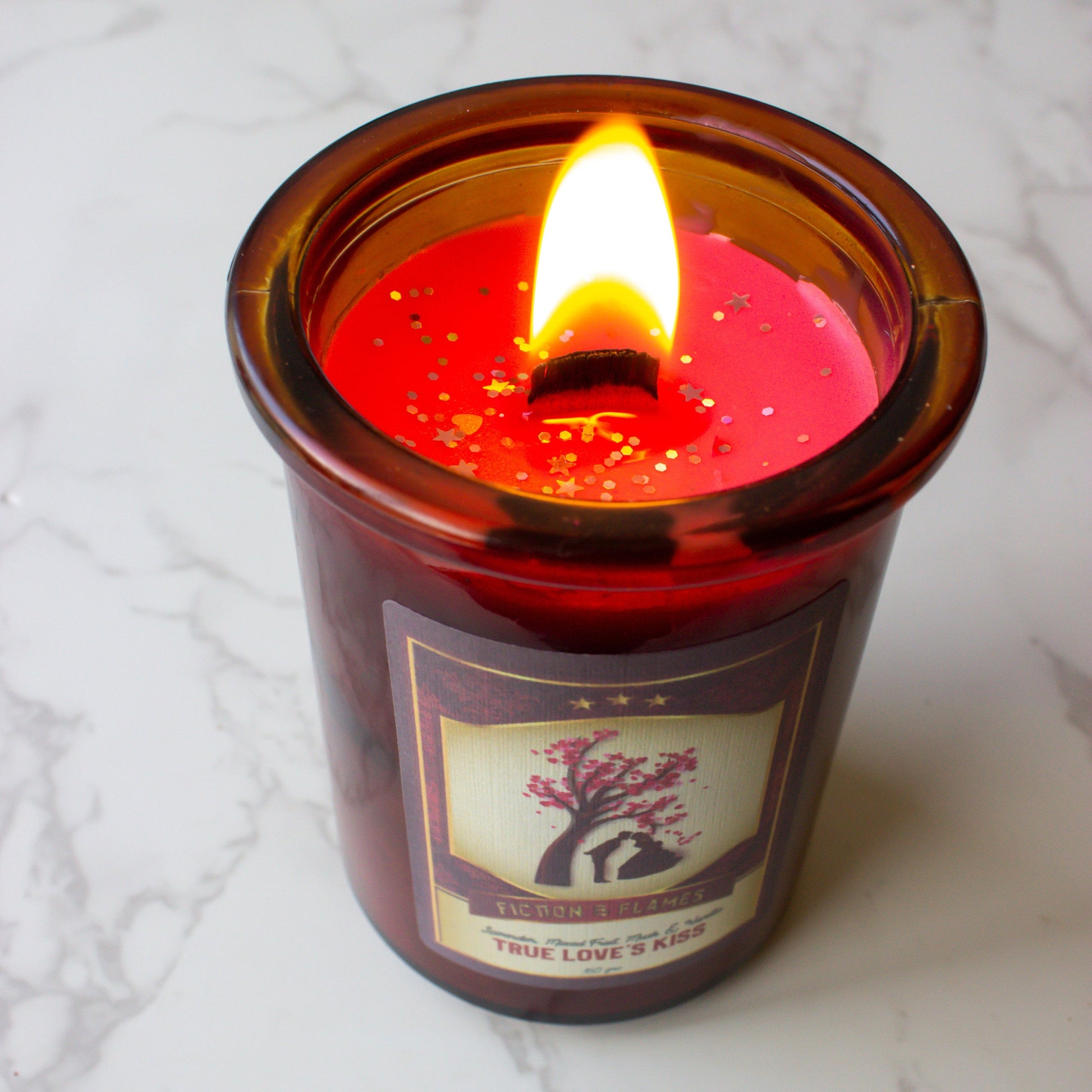 True Love's Kiss | Lavender, Mixed Fruit, Musk + Vanilla | Writers Gift | Sweet Candle | Book Lover's Gift | Reader Gift | Bookish Candle