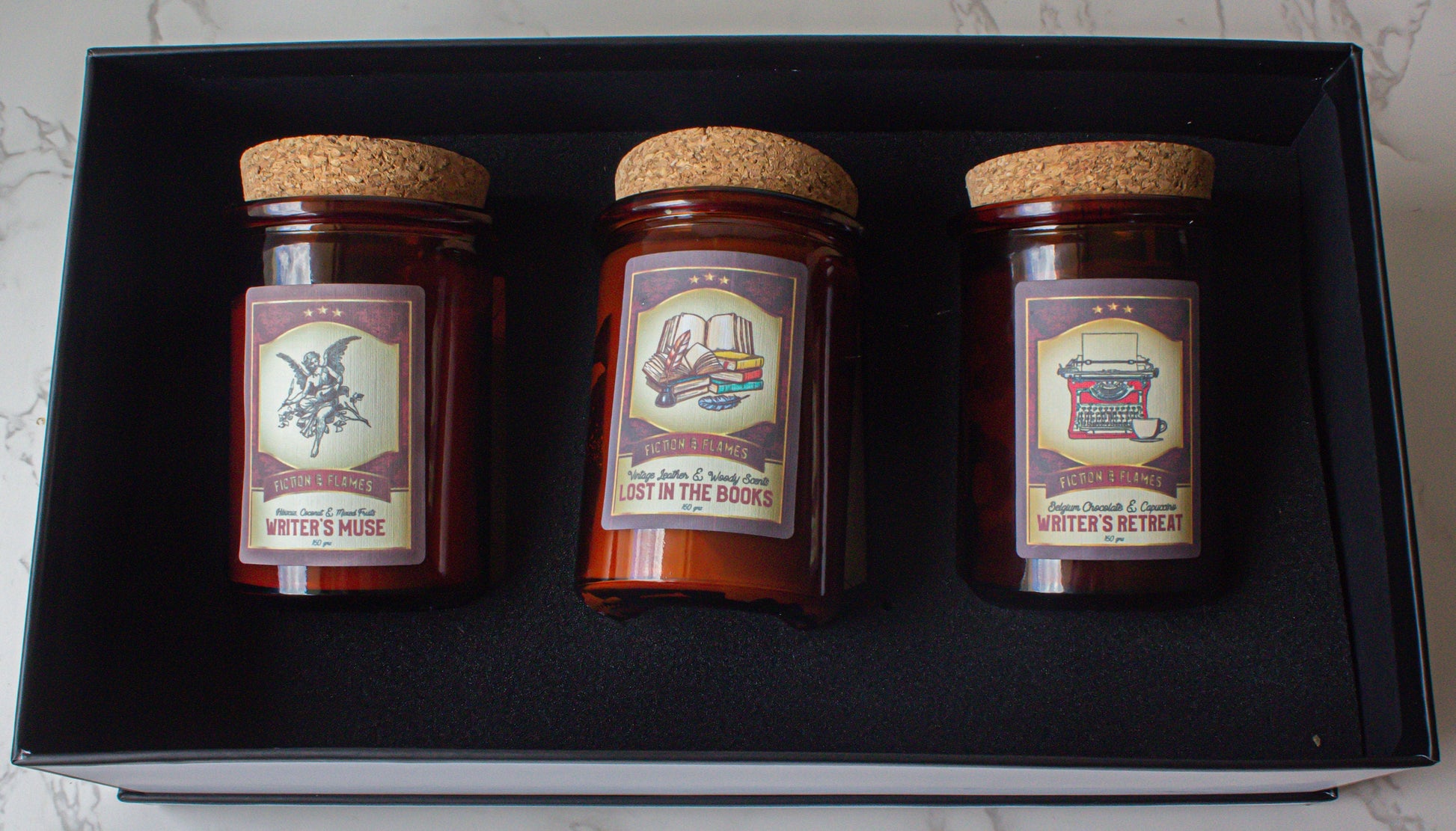 Writers Gift Box | Lost in the Books | Writer's Retreat | Writer's Muse | Book lover gift | Reader Gift | Library Scent | Scented Candle